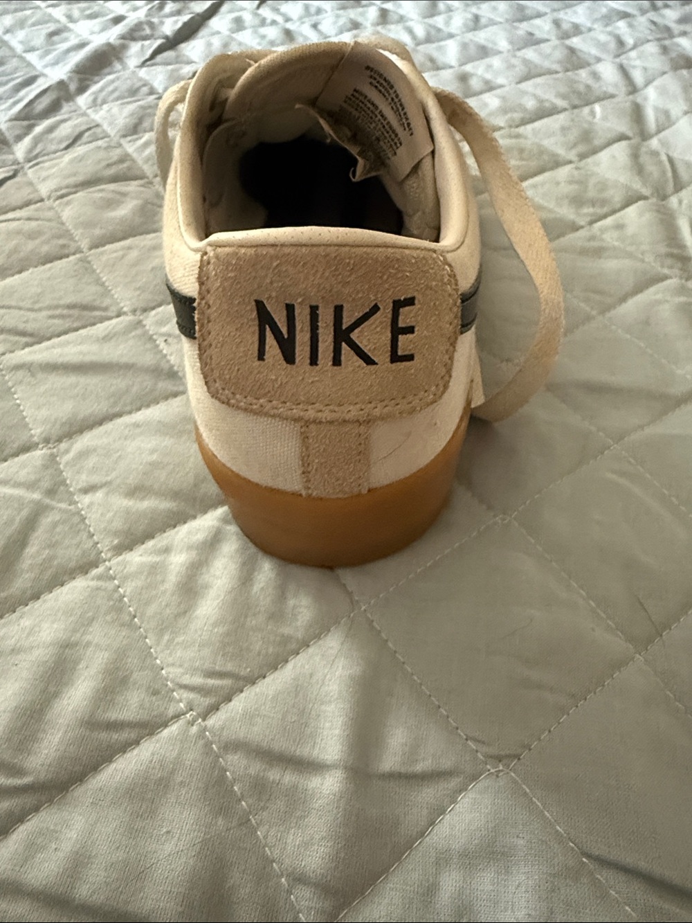Nike Men’s Tan Suede Sneakers with Black Swoosh and Gum Sole - Picture 4 of 6